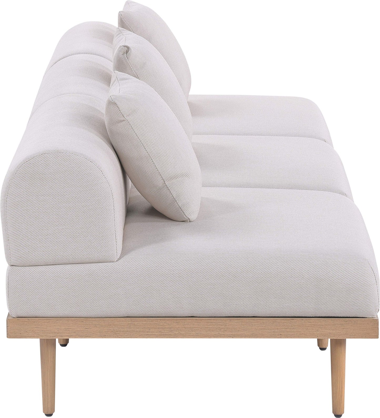 Laguna - 3 Piece Resilient Water Resistant Fabric 106.5" Outdoor Patio Armless Modular Sofa