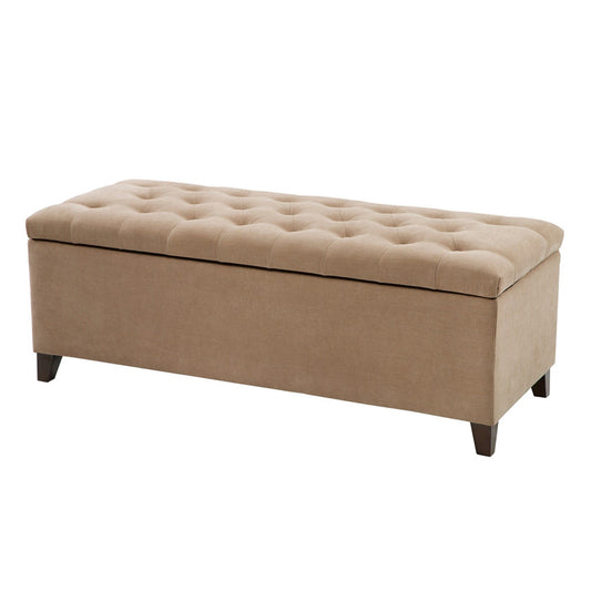 Tufted Top Soft Closer Storage Bench - Sand