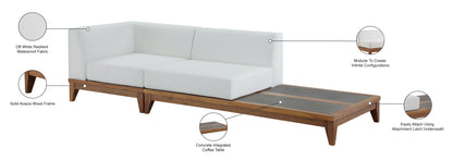 Rio - 2 Piece Modular Sofa With Table - Off White