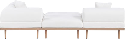 Laguna - 3 Piece Upholstered Outdoor Patio Modular Sofa With Backless Seat And 1 Arm