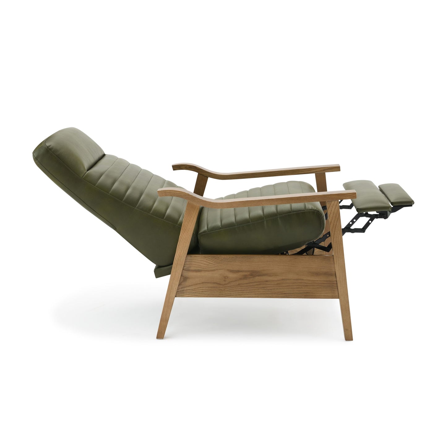 Asher - Modern Push Back Recliner With Wood Arms