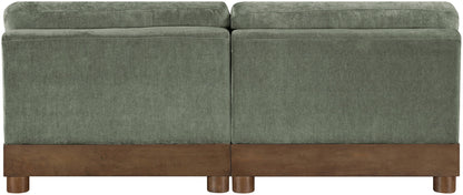Turin - Chenille Fabric Upholstered Modular Sectional - Green