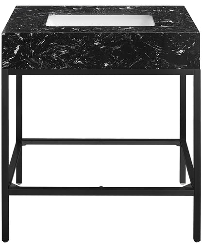 Marmo - Engineered Marble Bathroom Vanity With Black Base