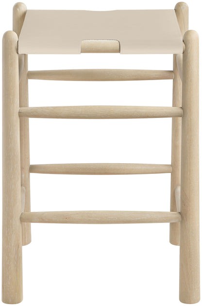 Santos - Backless Counter Stool With Stained Natural Base