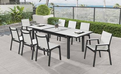 Nizuc - Outdoor Patio Dining Chair With Gray Frame (Set of 2)
