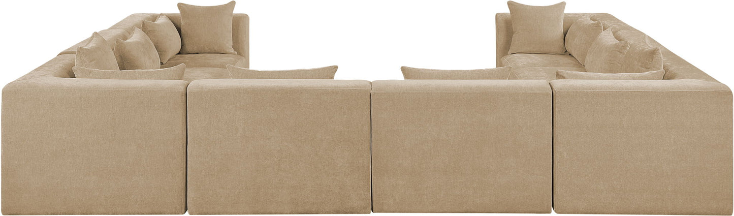 Stellar - 8 Piece Chenille Fabric Upholstered Modular Sectional