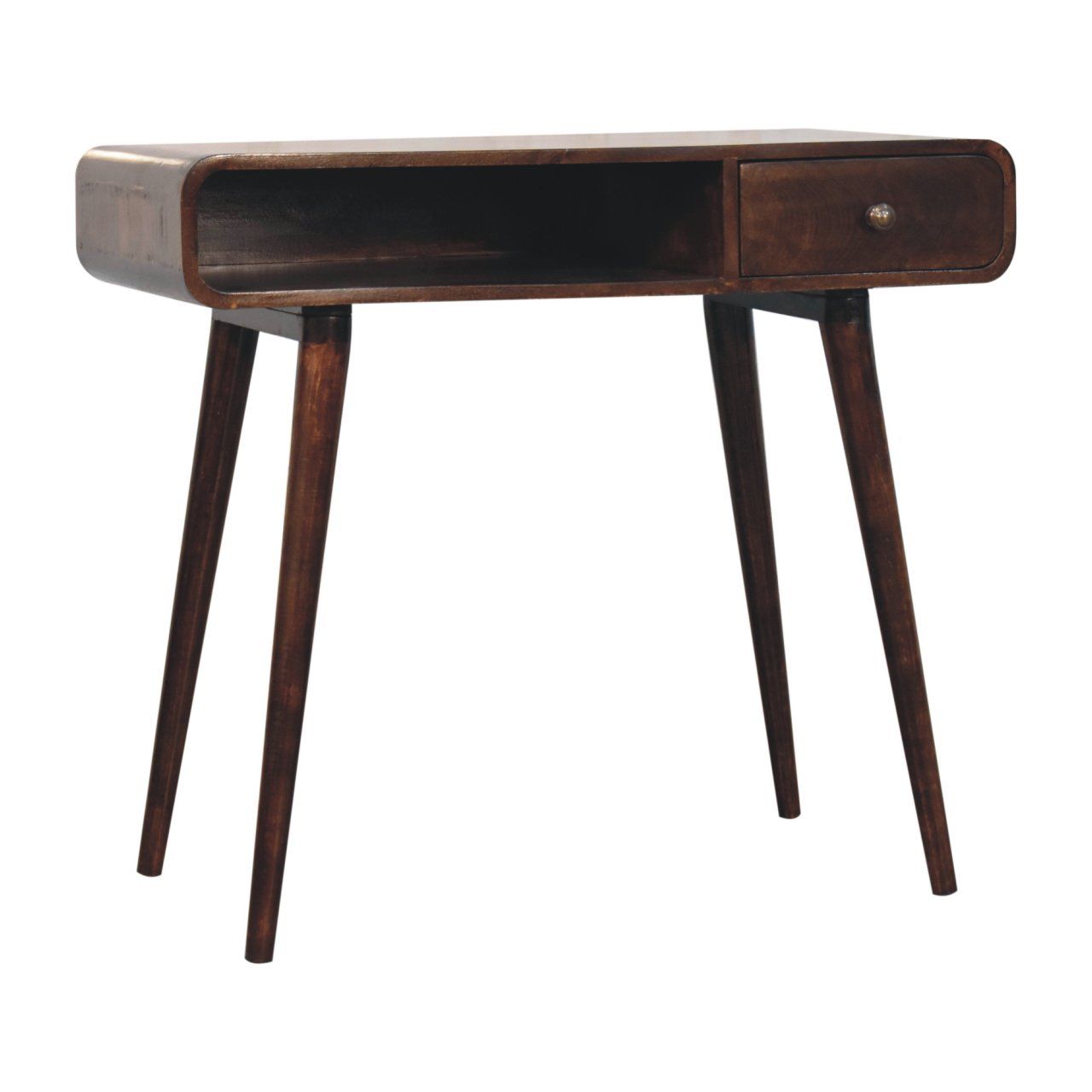 Curved Writing Desk - Walnut
