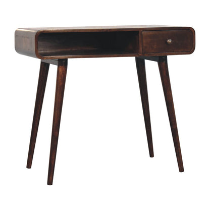 Curved Writing Desk - Walnut