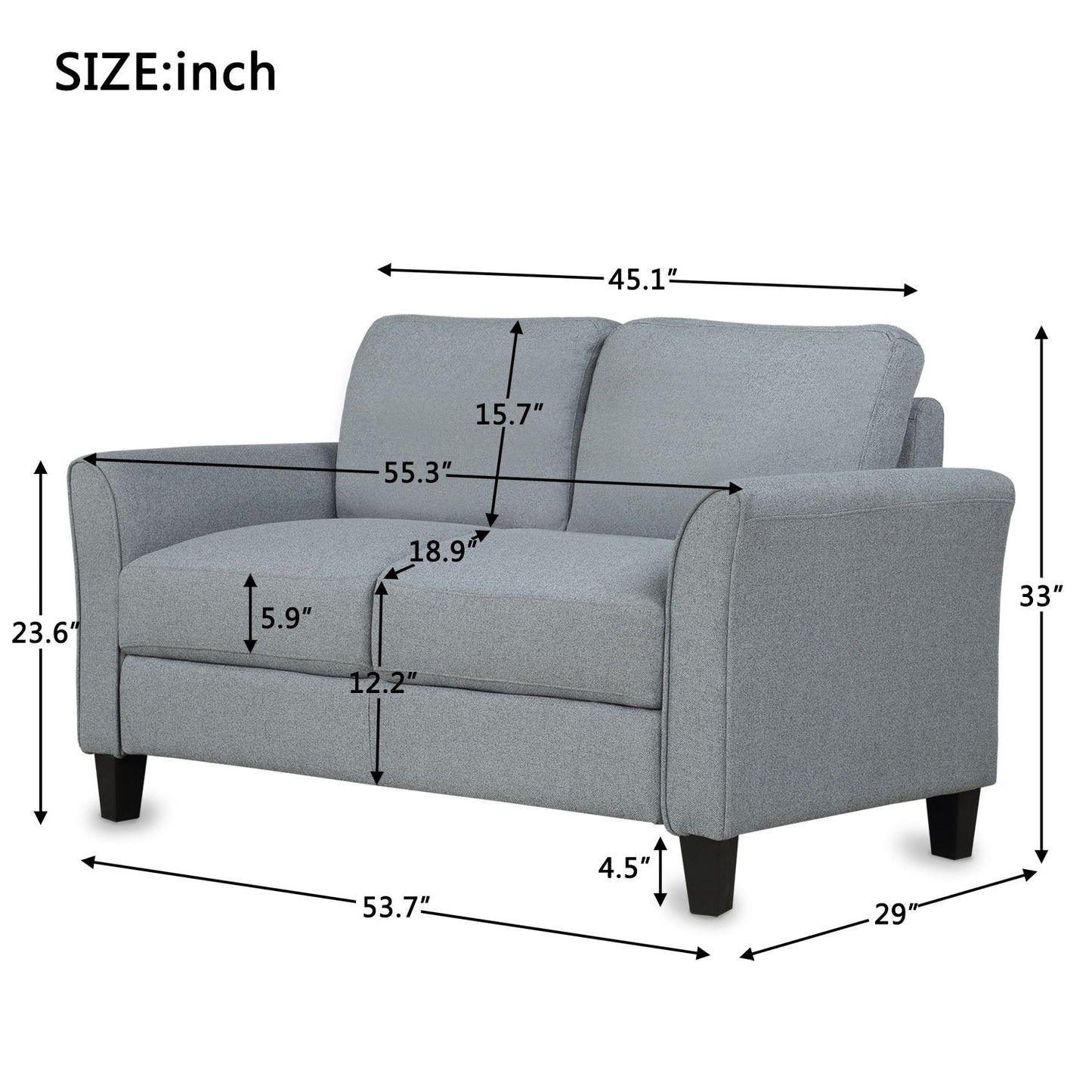 Living Room Furniture Love Seat Sofa Double Seat Sofa Loveseat Chair
