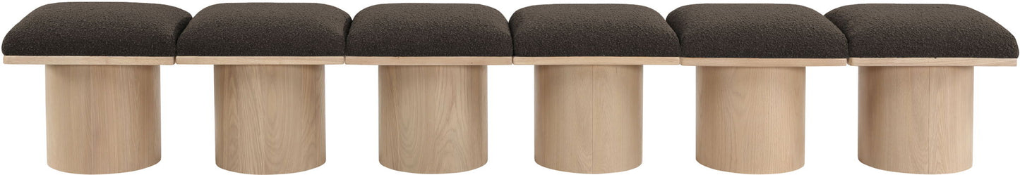 Pavilion - 6 Piece Modular Bench With Natural Base