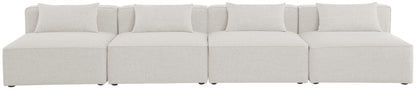 Cube - Linen Modular 4 Seat Armless Sofa