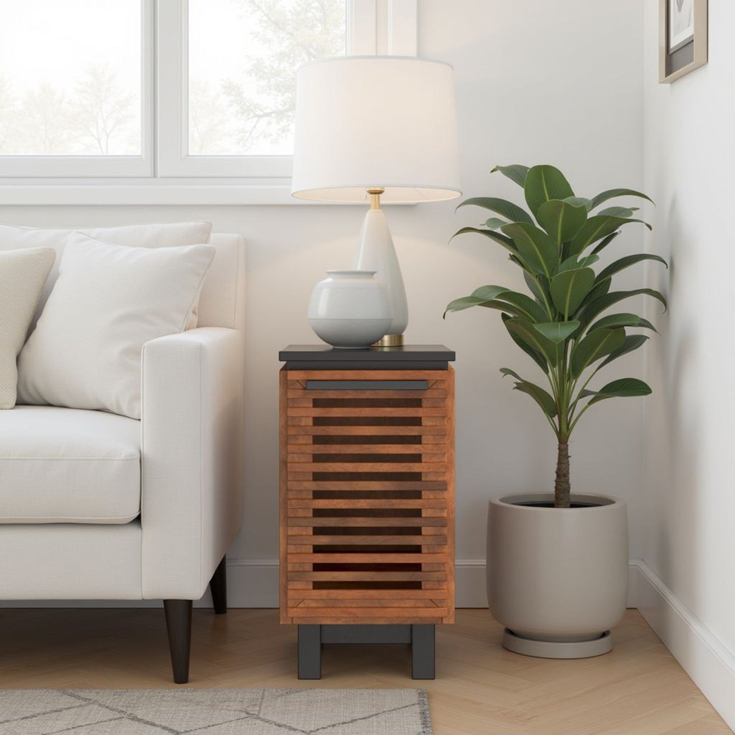 Chairside Table - Black / Bourbon