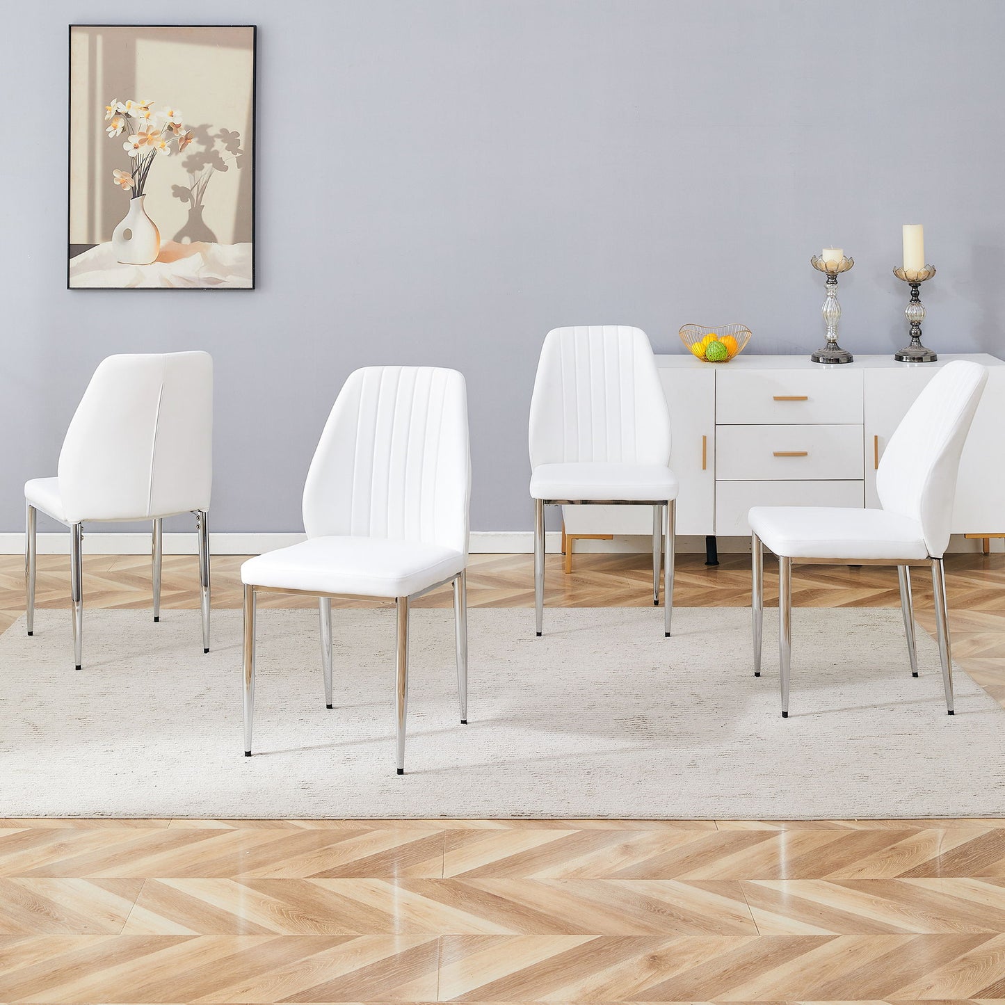 Modern Comfort Dining Chairs With Extended Backrest