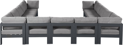Nizuc - Outdoor Patio 13 Piece Modular Sectional With Gray Frame