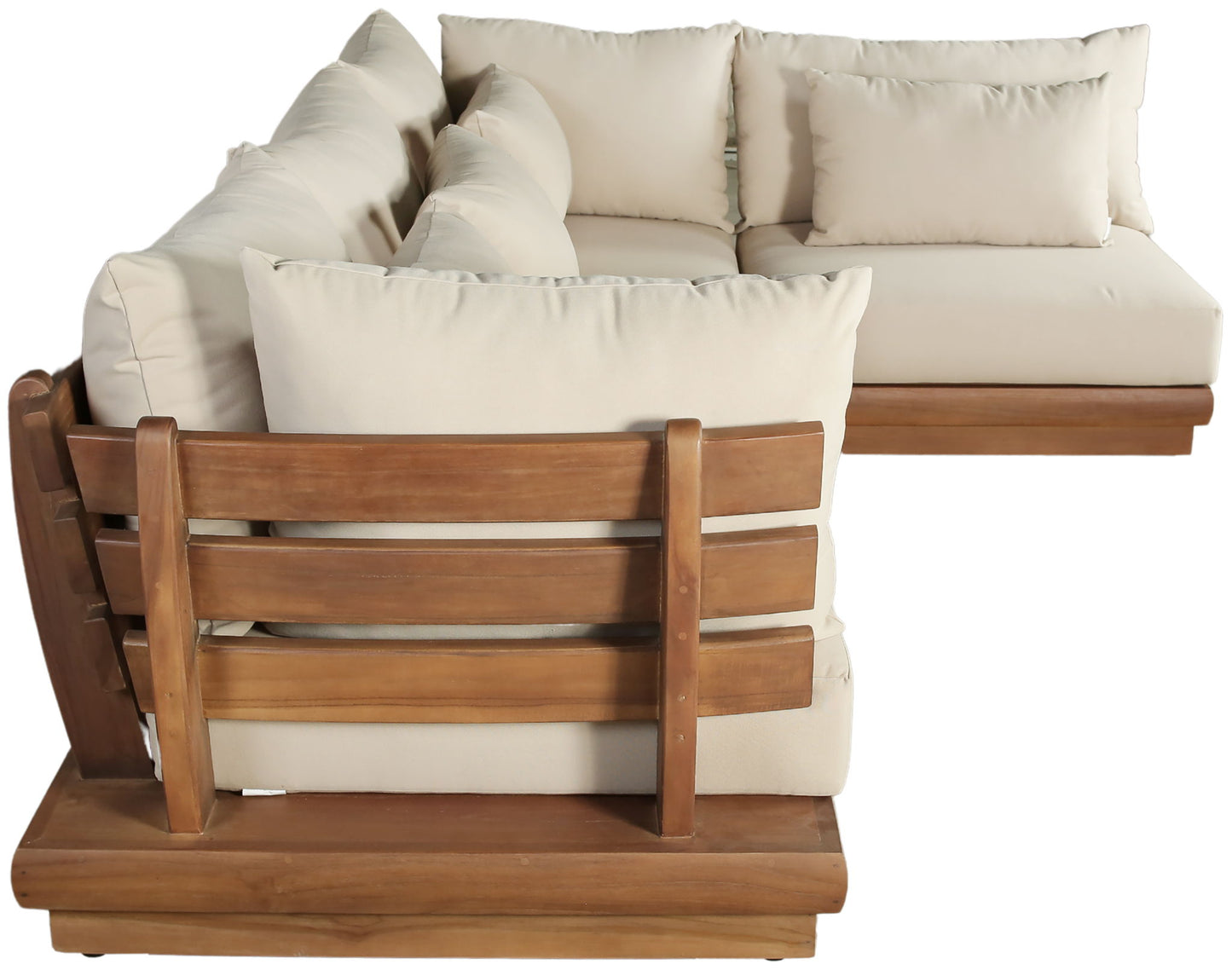 Mirella - 4 Piece Water Resistant Fabric Outdoor Patio Modular Sectional