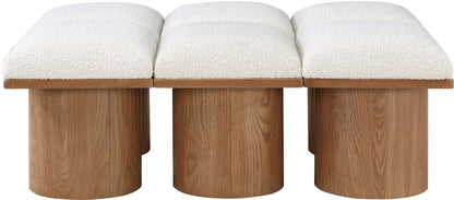 Pavilion - 6 Piece Modular Bench With Brown Base