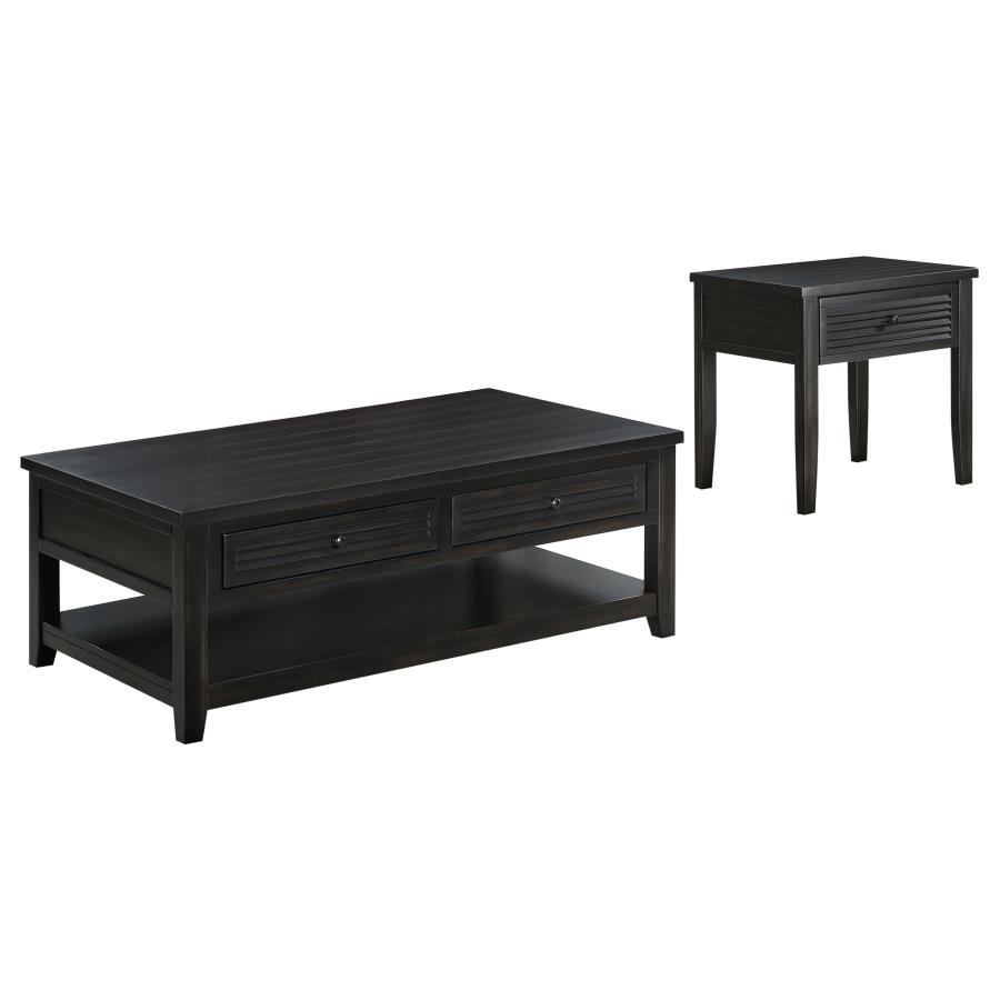 Concord - Coffee And End Table Set Distressed