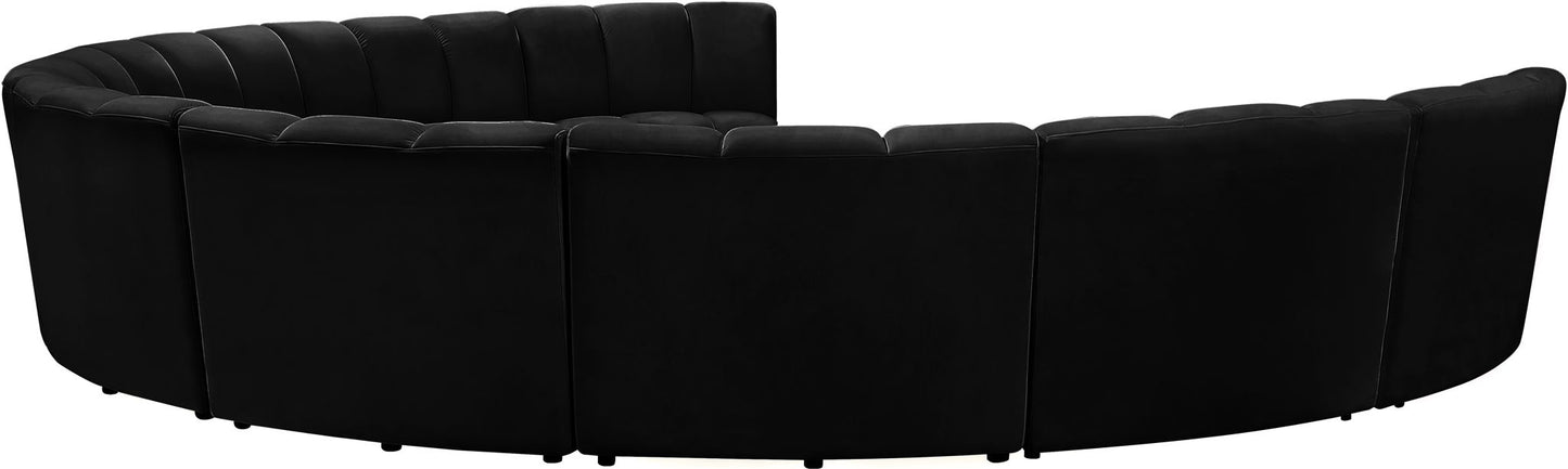 Infinity - 9 Piece Velvet Modular Sectional
