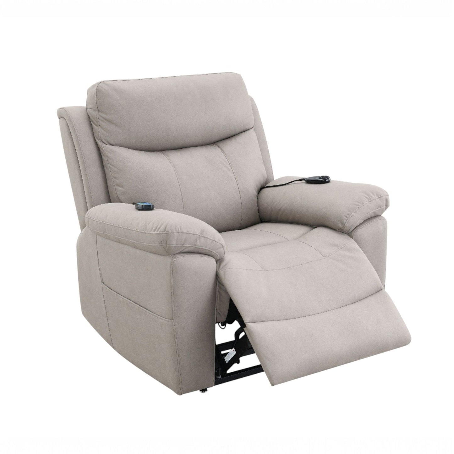 Chriki - Polished Power Motion Recliner With Lift Heating Massage Chair