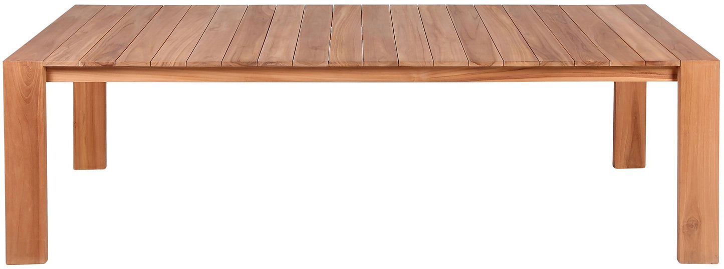 Tulum - Teak Outdoor Patio Dining Table - Natural