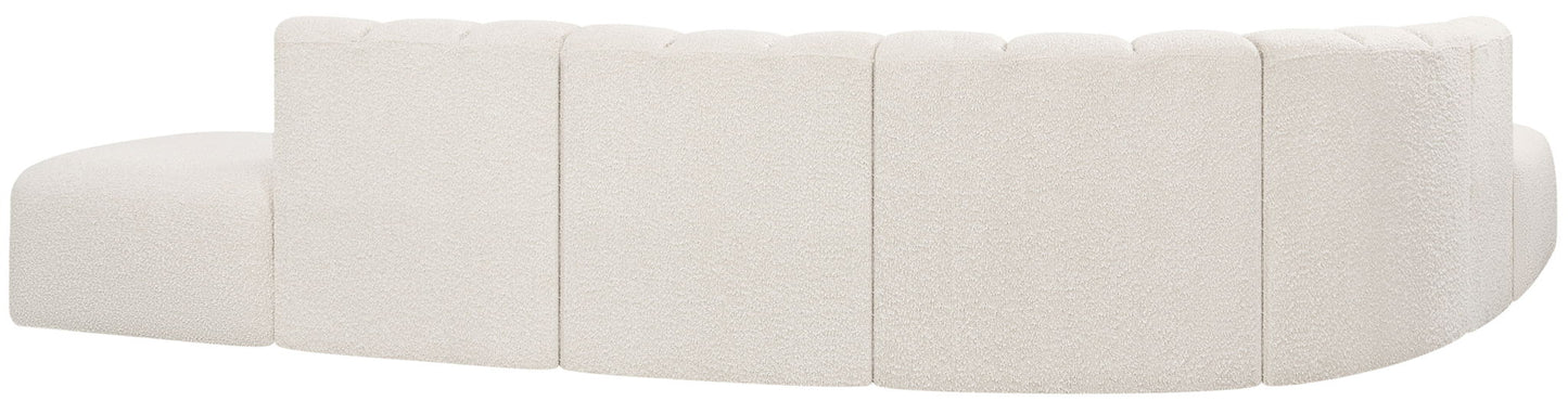 Arc - Boucle Fabric 7 Piece Corner Modular Sofa