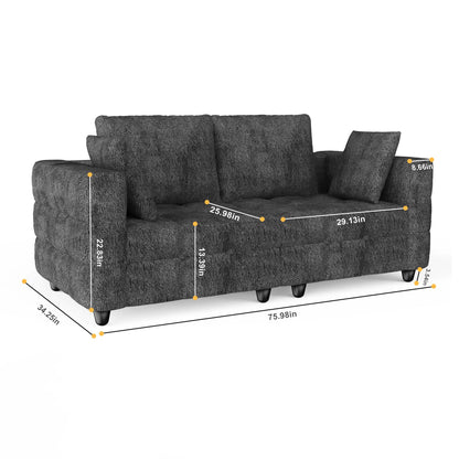 Roma - Modern 3 Seater Sofa Couch