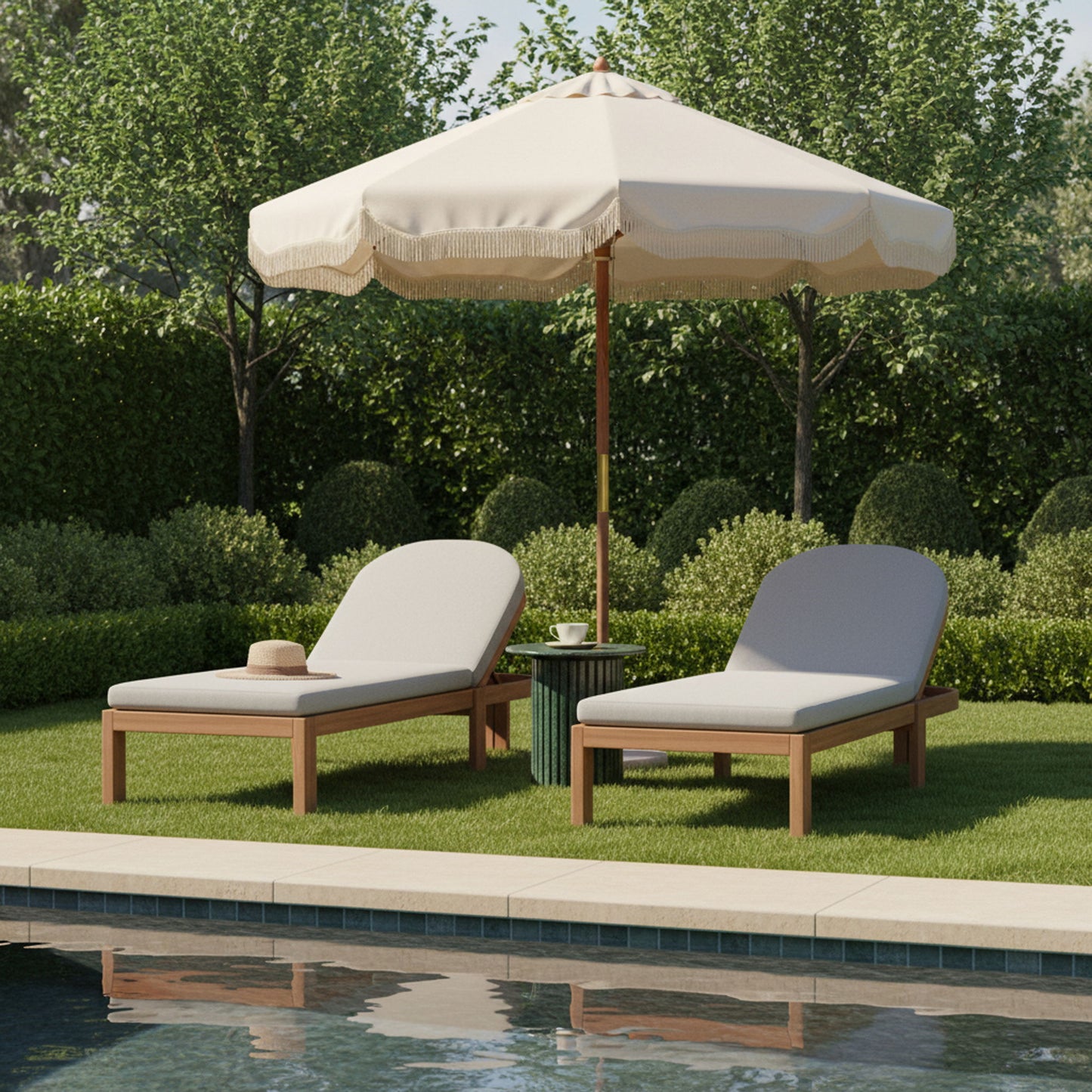 Newport - Water Resistant Fabric Upholstered Outdoor Patio Lounge Chair