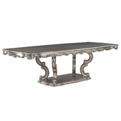 Ariadne - Dining Table With Pedestal - Antique Platinum
