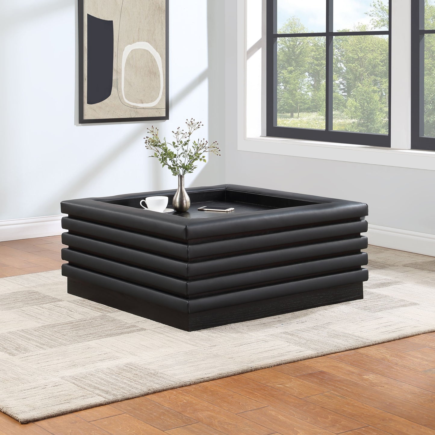 Rory - Coffee Table With Black Base