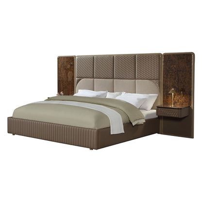 Marcelino - Eastern King Bed - Brown & Beige
