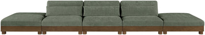Turin - Chenille Fabric Upholstered Modular Sectional - Green