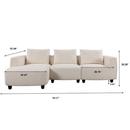 Mid-Century Modern 3 Seater Sofa With Recliner