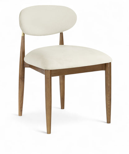 Riccio - Fabric Dining Side Chair (Set of 2) - Walnut Frame