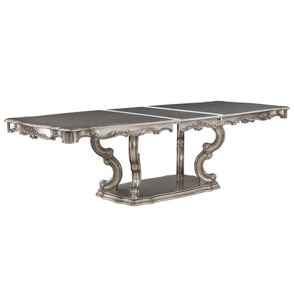 Ariadne - Dining Table With Pedestal - Antique Platinum