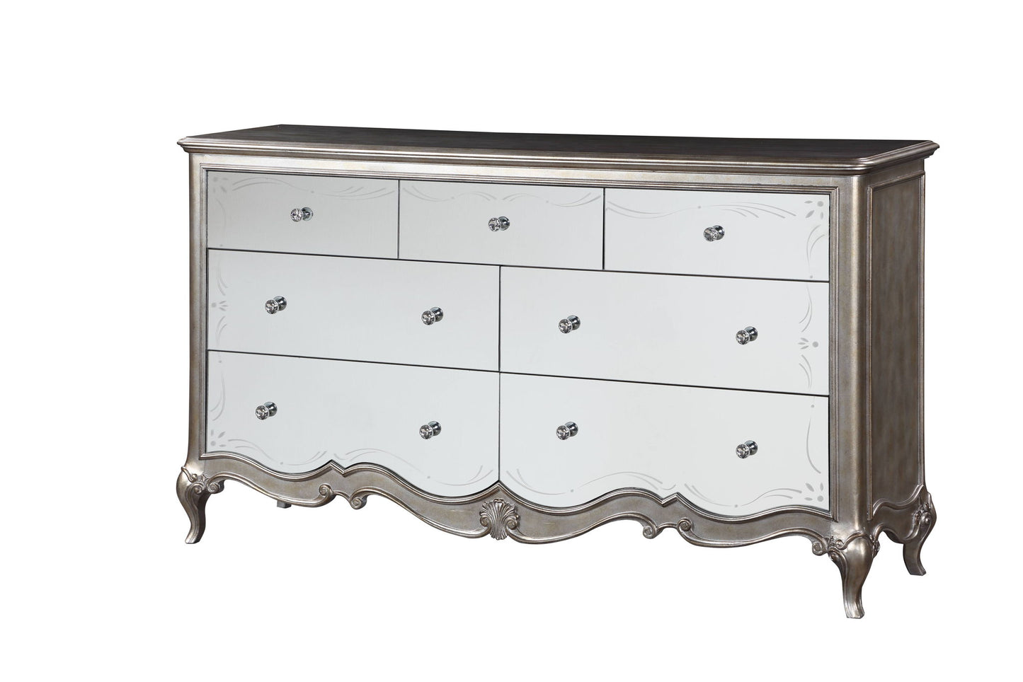 Esteban - Dresser With Jewelry Tray - Champagne