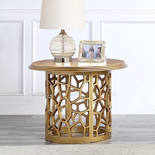 HD-8913G - End Table - Gold