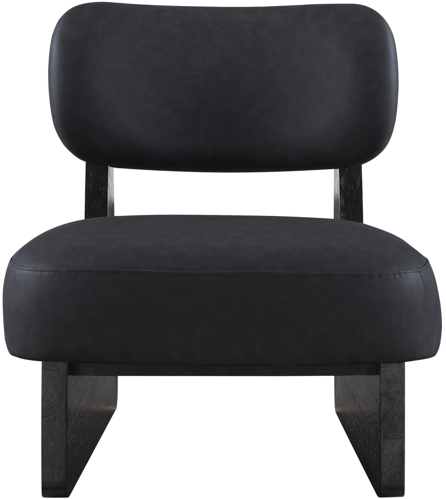 Vetra - Vegan Leather Upholstered Accent Chair With Black Base