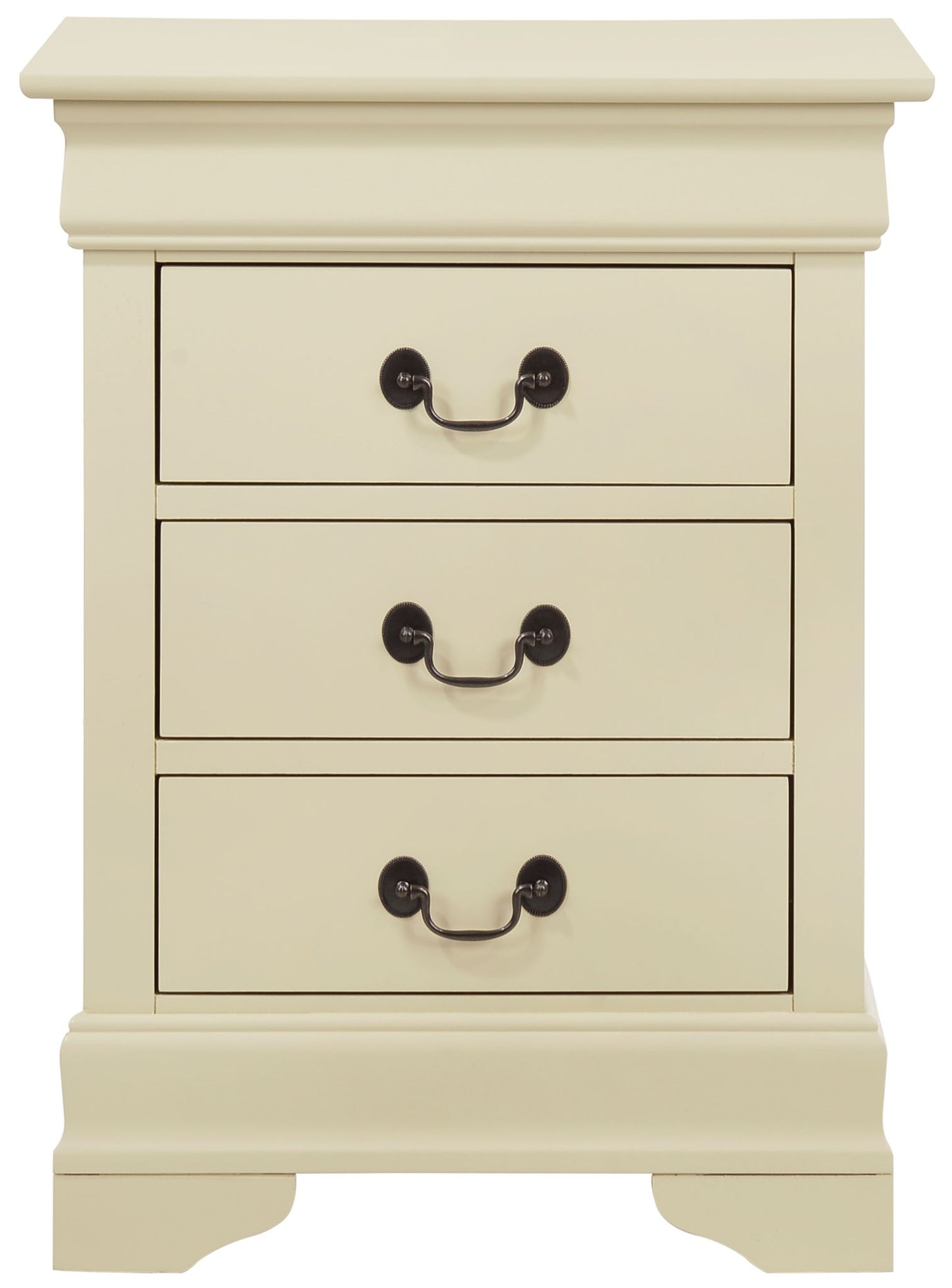 Louis Phillipe - 3 Drawer Nightstand - Beige