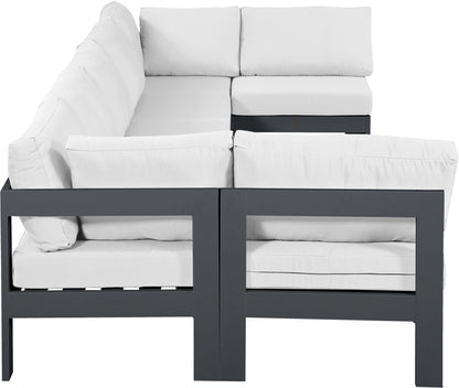 Nizuc - Outdoor Patio 7 Piece Modular Sectional With Gray Frame