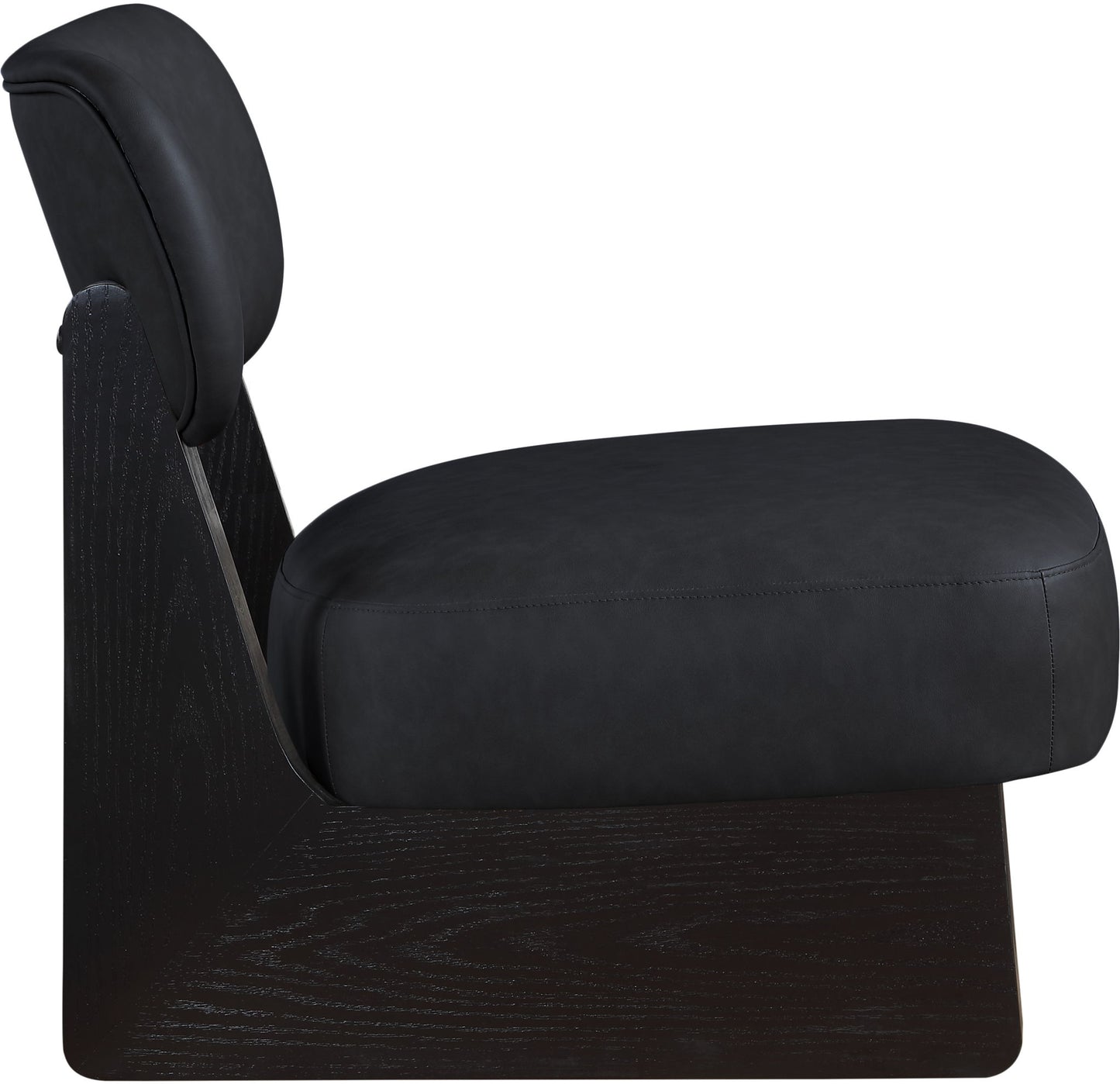 Vetra - Vegan Leather Upholstered Accent Chair With Black Base