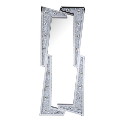 Noralie - 63" Floor Mirror - Mirrored & Faux Diamonds