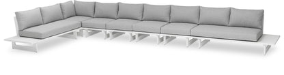 Maldives - 7 Piece Water Resistant Outdoor Patio Modular Sectional With White Base
