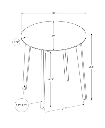 Round Small Dining Table, Transitional