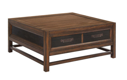 2 Drawer Coffee Table - 2 Tone Brown