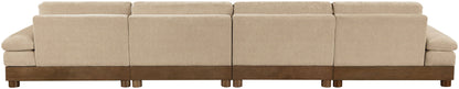 Turin - Chenille Fabric Upholstered Modular Sectional - Beige