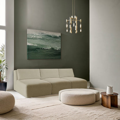 Shaggy - 3 Seat Modular Armless Sofa