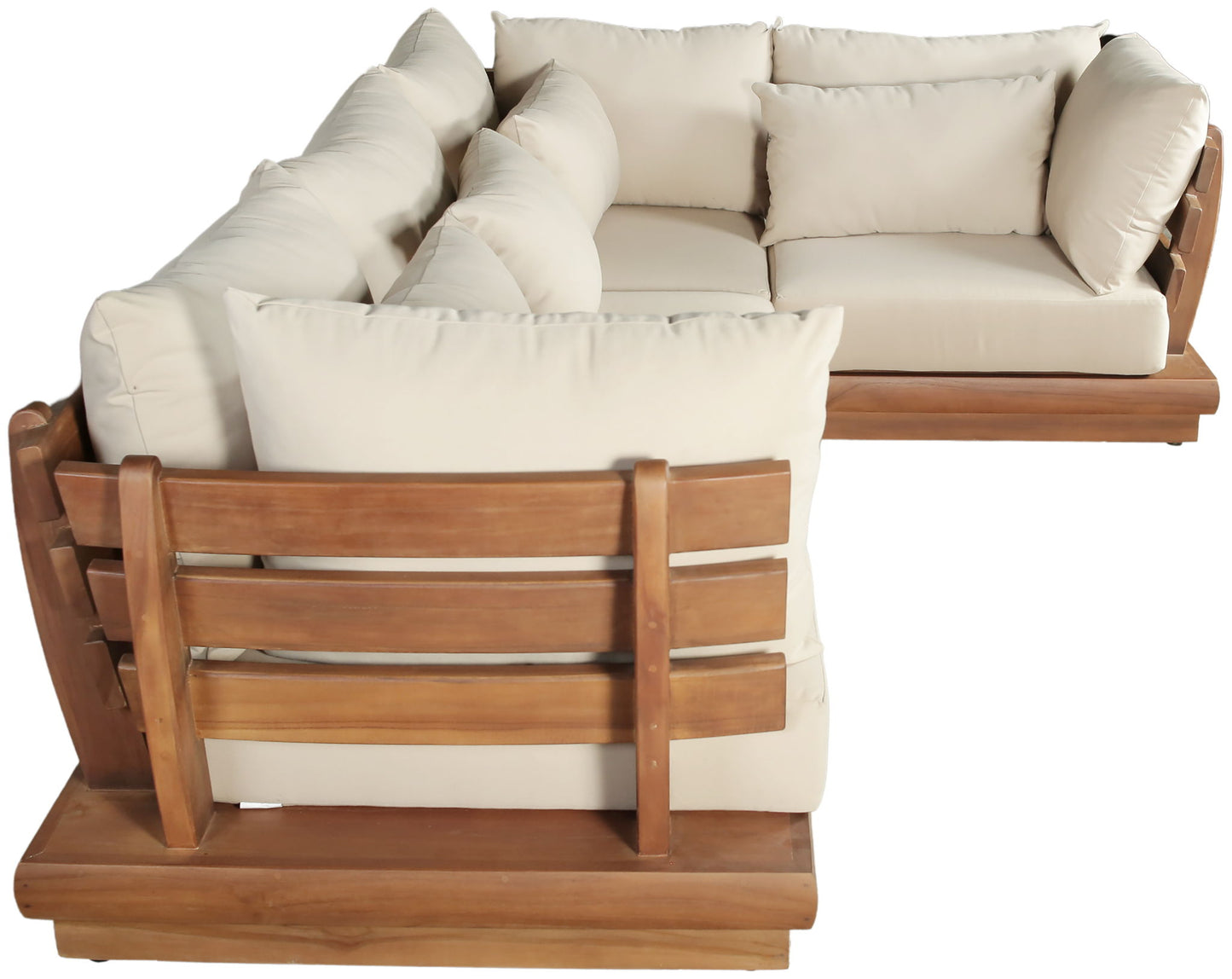 Mirella - 4 Piece Water Resistant Fabric Outdoor Patio Modular Sectional