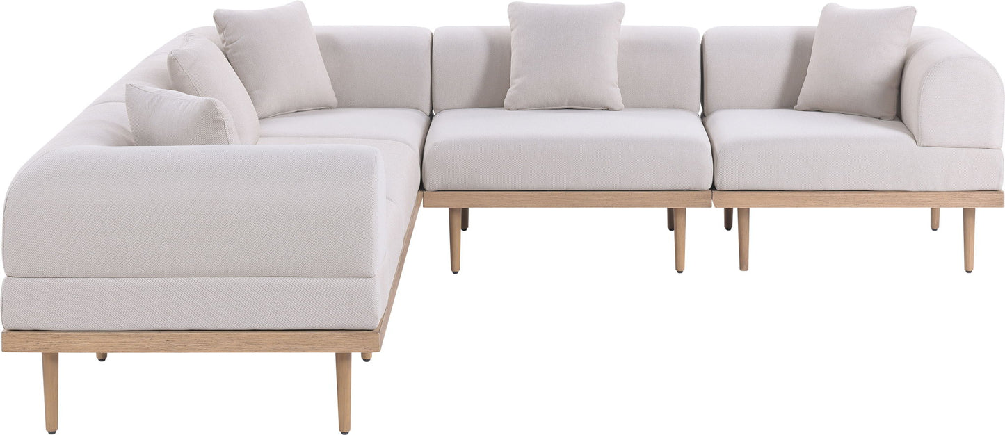 Laguna - 5 Piece 106.5" Upholstered Outdoor Patio Modular Sectional