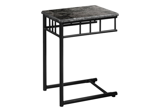 C-Shaped Accent Table For Living Room - Gray