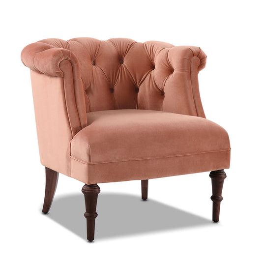 Katherine - Tufted Accent Chair - Peach Orange